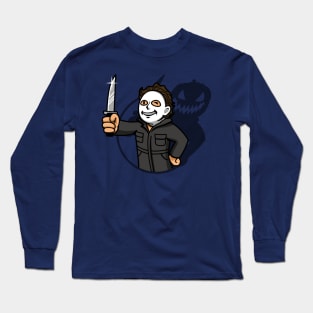 Cute Halloween Slasher Gamer Horror Movie Parody Long Sleeve T-Shirt